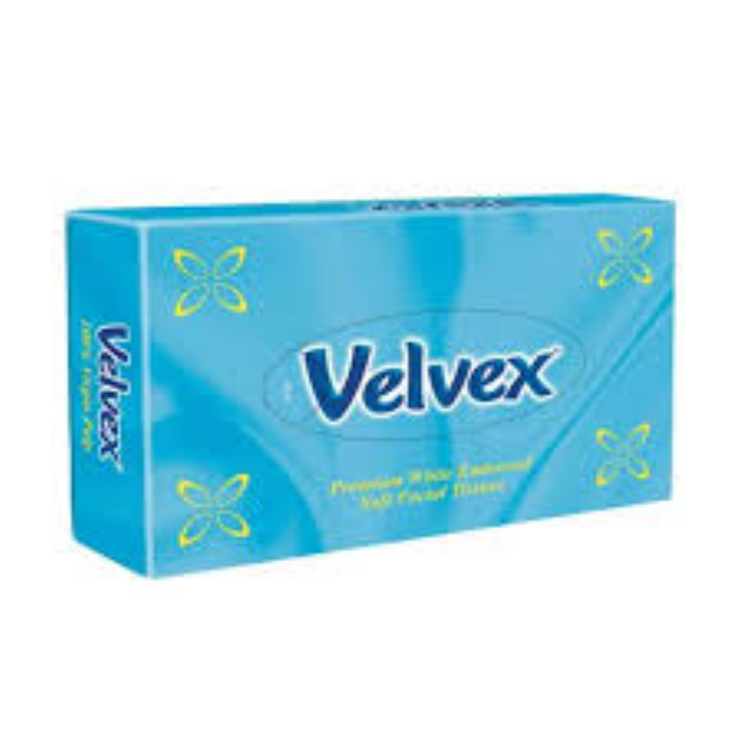 VELVEX BLUE EMBOSSED (FACIAL TISSUES)